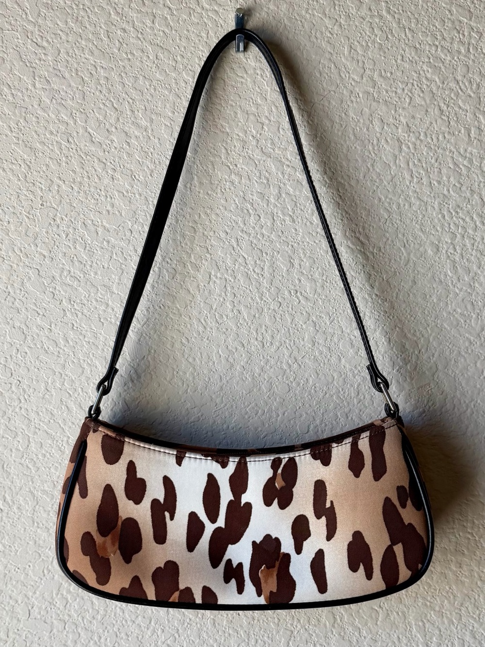 Liz Claiborne Mini Shoulder Bag Women’s Brown Black Animal Print Leopard Red